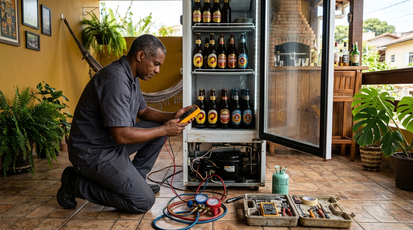 Manutenção da placa eletrônica de cervejeira em Contagem‑MG